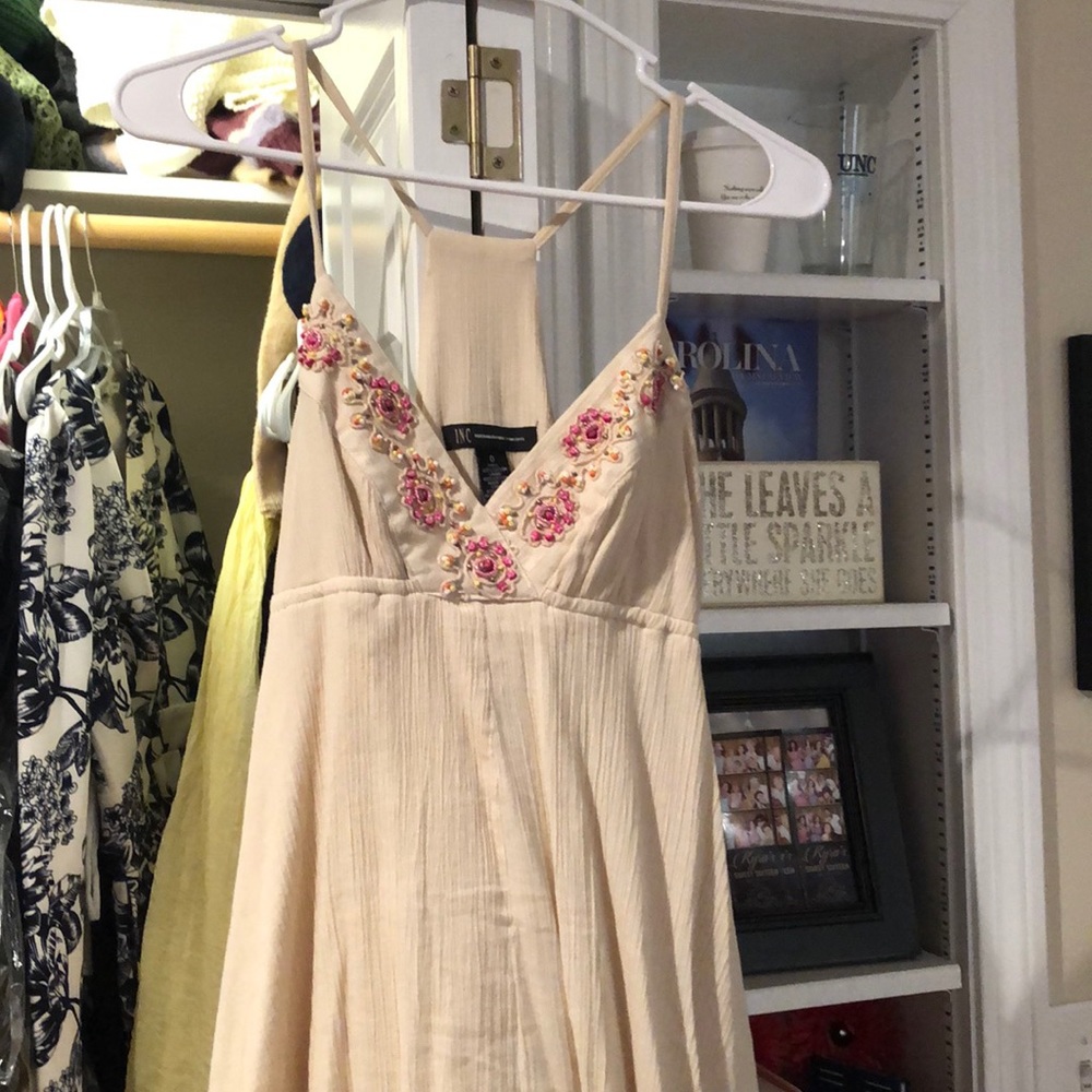 INC international midi beaded dress